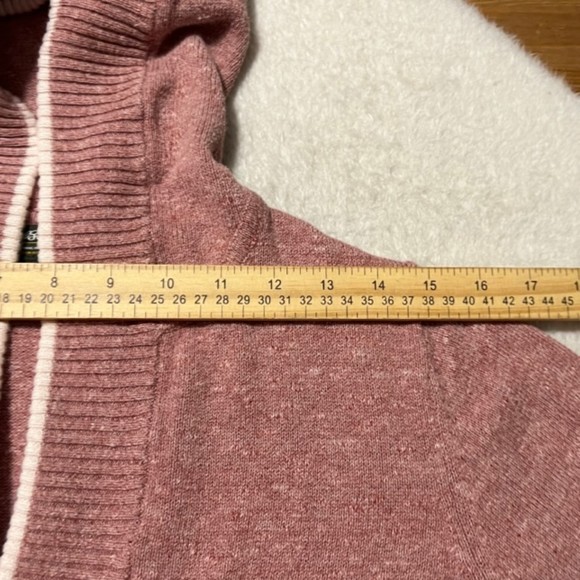 Eddie Bauer Womens Dusty Rose V-Neck Hoodie Pullover Sweater Size Medium - Picture 7 of 9